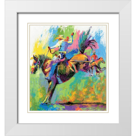 Frontier Days White Modern Wood Framed Art Print with Double Matting by Wallich, Richard