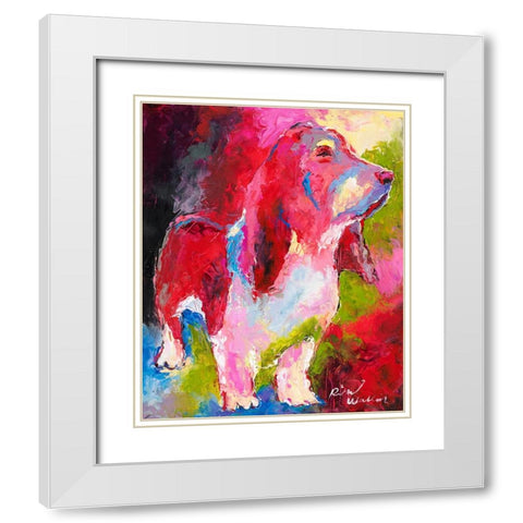 Red Head White Modern Wood Framed Art Print with Double Matting by Wallich, Richard