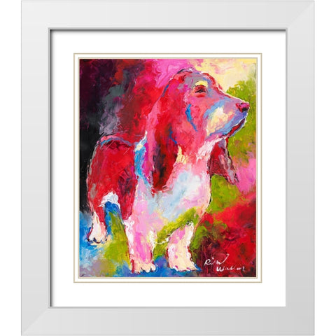 Red Head White Modern Wood Framed Art Print with Double Matting by Wallich, Richard