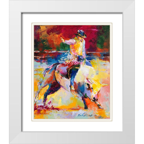 Rodeo White Modern Wood Framed Art Print with Double Matting by Wallich, Richard