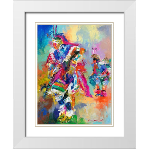 Pow Wow White Modern Wood Framed Art Print with Double Matting by Wallich, Richard