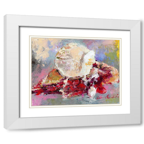 Pie White Modern Wood Framed Art Print with Double Matting by Wallich, Richard