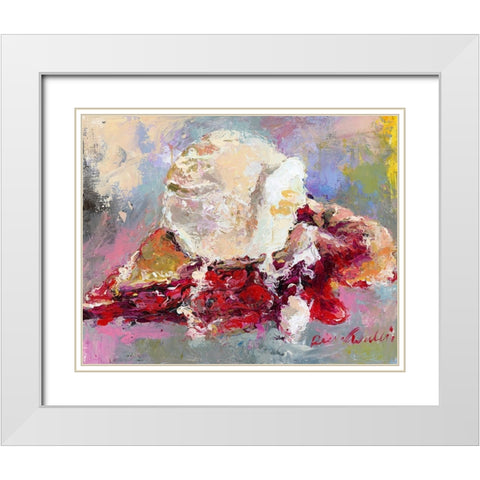 Pie White Modern Wood Framed Art Print with Double Matting by Wallich, Richard