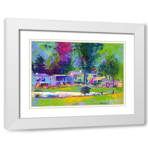 Golf Hole 1 White Modern Wood Framed Art Print with Double Matting by Wallich, Richard