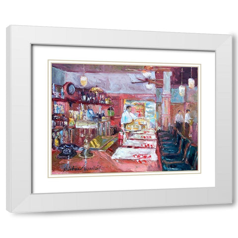 Teds White Modern Wood Framed Art Print with Double Matting by Wallich, Richard