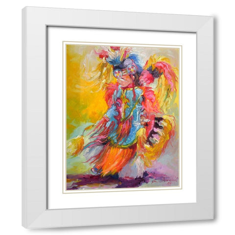 Young Dancer White Modern Wood Framed Art Print with Double Matting by Wallich, Richard