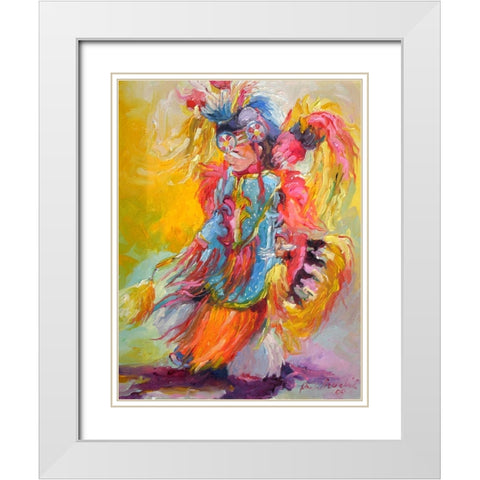Young Dancer White Modern Wood Framed Art Print with Double Matting by Wallich, Richard