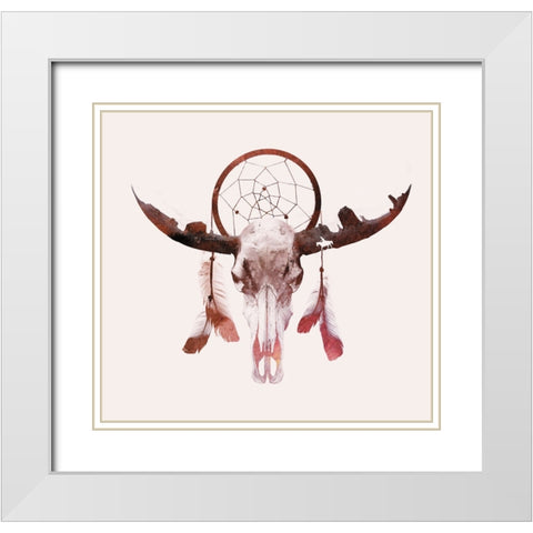 Deadly Desert White Modern Wood Framed Art Print with Double Matting by Farkas, Robert