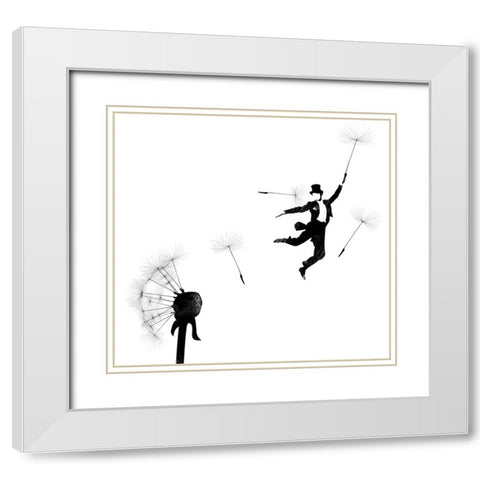 Aurevoir White Modern Wood Framed Art Print with Double Matting by Farkas, Robert