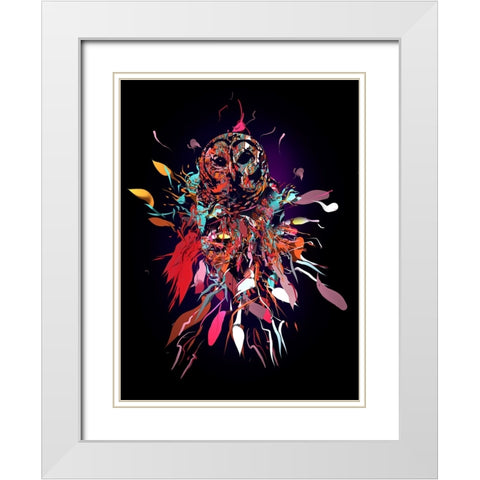 Bagoly White Modern Wood Framed Art Print with Double Matting by Farkas, Robert