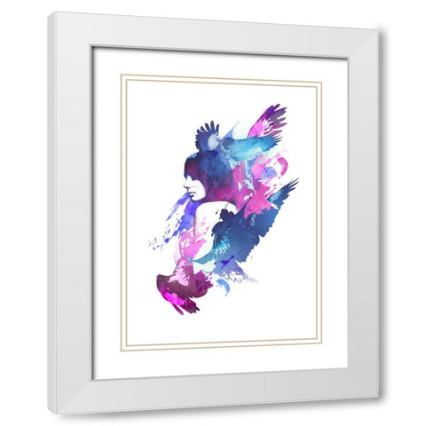 Bloody Fight White Modern Wood Framed Art Print with Double Matting by Farkas, Robert