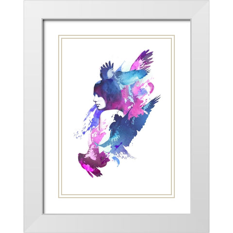 Bloody Fight White Modern Wood Framed Art Print with Double Matting by Farkas, Robert