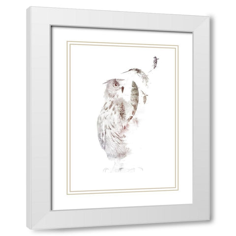 Fade Out White Modern Wood Framed Art Print with Double Matting by Farkas, Robert