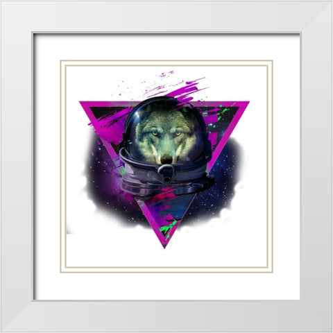 Lonely Astronaut 3 White Modern Wood Framed Art Print with Double Matting by Farkas, Robert