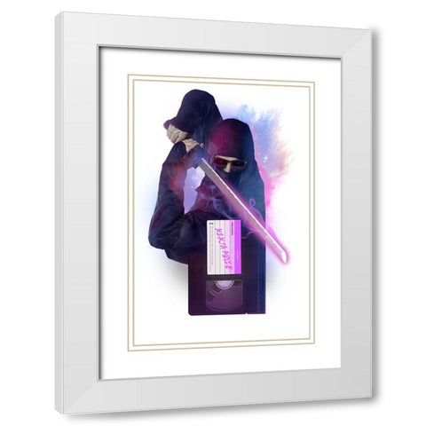 My Favorite Cassette White Modern Wood Framed Art Print with Double Matting by Farkas, Robert