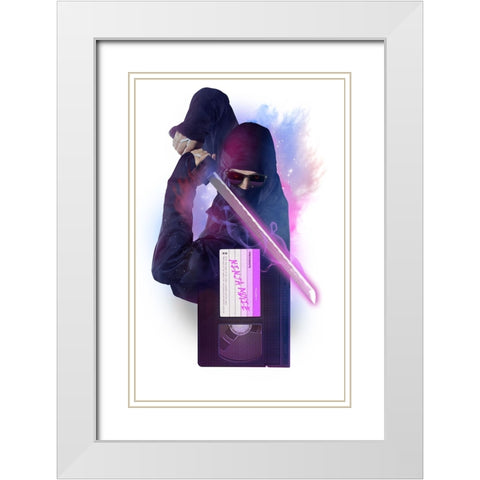 My Favorite Cassette White Modern Wood Framed Art Print with Double Matting by Farkas, Robert