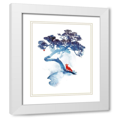 The Last Apple Tree White Modern Wood Framed Art Print with Double Matting by Farkas, Robert