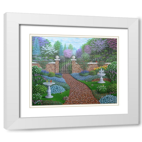 The Garden White Modern Wood Framed Art Print with Double Matting by Wavra, Robert