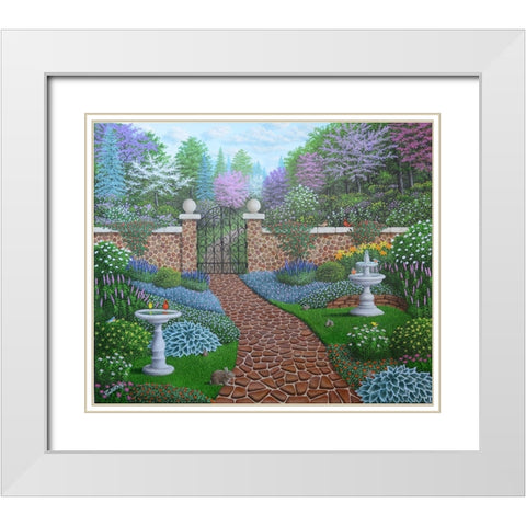 The Garden White Modern Wood Framed Art Print with Double Matting by Wavra, Robert
