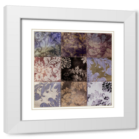 Velvet Patch I White Modern Wood Framed Art Print with Double Matting by Sasha