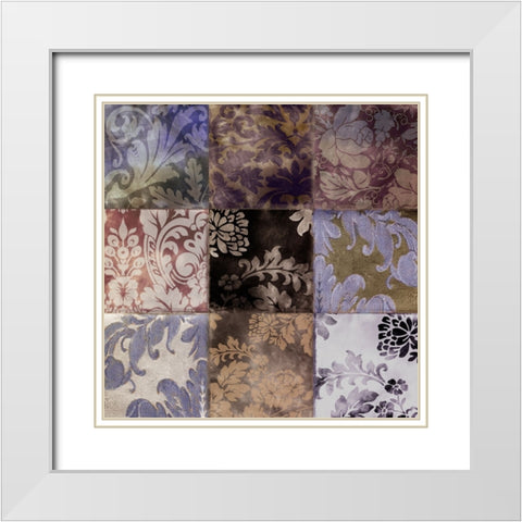 Velvet Patch I White Modern Wood Framed Art Print with Double Matting by Sasha
