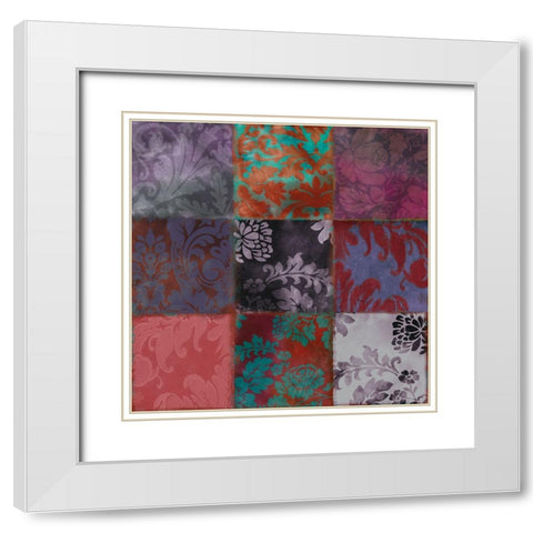 Velvet Patch II White Modern Wood Framed Art Print with Double Matting by Sasha