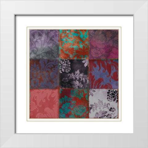 Velvet Patch II White Modern Wood Framed Art Print with Double Matting by Sasha