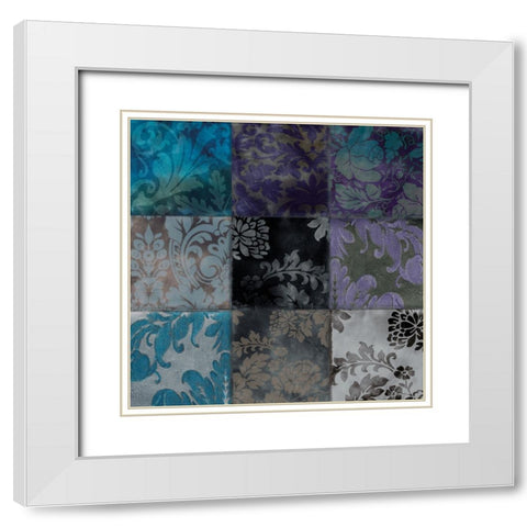 Velvet Patch VI White Modern Wood Framed Art Print with Double Matting by Sasha