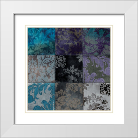 Velvet Patch VI White Modern Wood Framed Art Print with Double Matting by Sasha