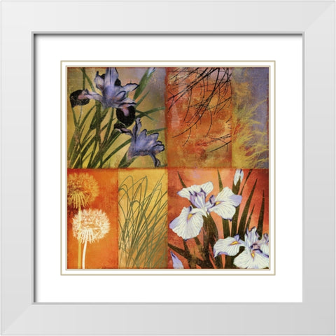 Grasslands I White Modern Wood Framed Art Print with Double Matting by Sasha