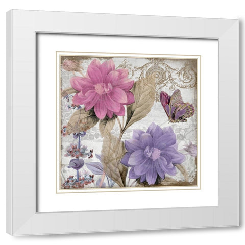 Victorian Romance I White Modern Wood Framed Art Print with Double Matting by Sasha