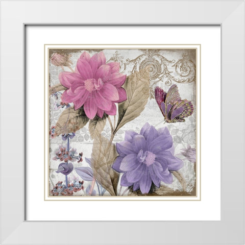 Victorian Romance I White Modern Wood Framed Art Print with Double Matting by Sasha