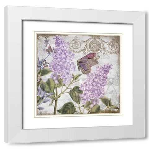Victorian Romance III White Modern Wood Framed Art Print with Double Matting by Sasha