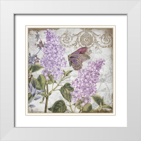 Victorian Romance III White Modern Wood Framed Art Print with Double Matting by Sasha