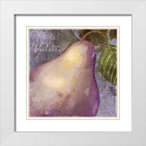 Violette I White Modern Wood Framed Art Print with Double Matting by Sasha