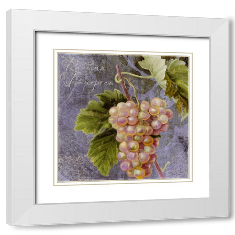 Violette II White Modern Wood Framed Art Print with Double Matting by Sasha