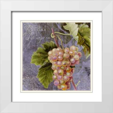 Violette II White Modern Wood Framed Art Print with Double Matting by Sasha