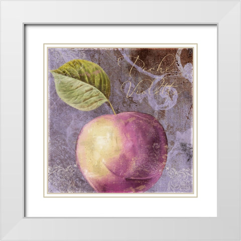 Violette III White Modern Wood Framed Art Print with Double Matting by Sasha