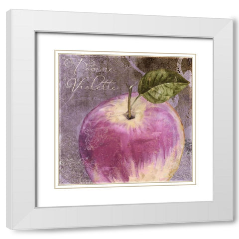 Violette IV White Modern Wood Framed Art Print with Double Matting by Sasha