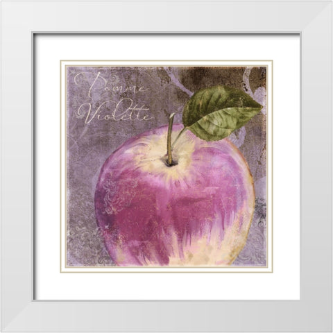 Violette IV White Modern Wood Framed Art Print with Double Matting by Sasha