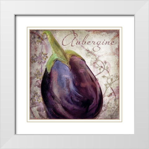 Legumes Francais I White Modern Wood Framed Art Print with Double Matting by Sasha