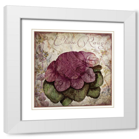Legumes Francais IV White Modern Wood Framed Art Print with Double Matting by Sasha