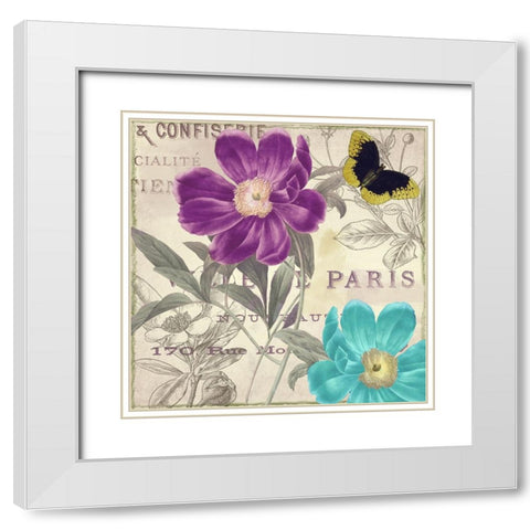 Petals of Paris II White Modern Wood Framed Art Print with Double Matting by Sasha