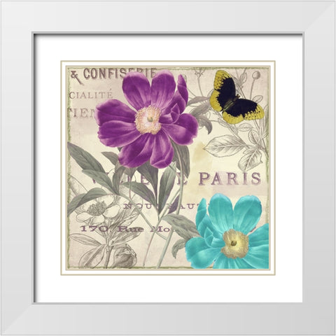 Petals of Paris II White Modern Wood Framed Art Print with Double Matting by Sasha