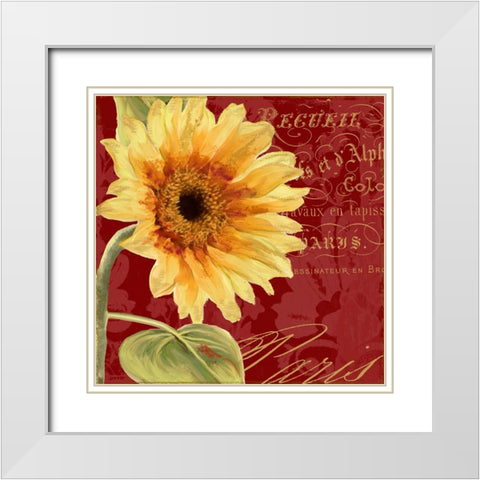 Ete IV White Modern Wood Framed Art Print with Double Matting by Sasha