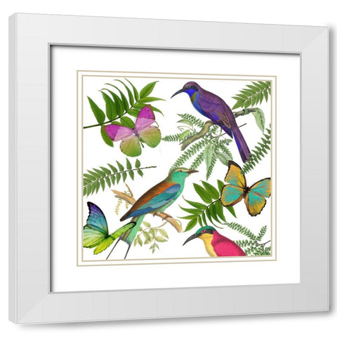 Walking on Air I White Modern Wood Framed Art Print with Double Matting by Sasha