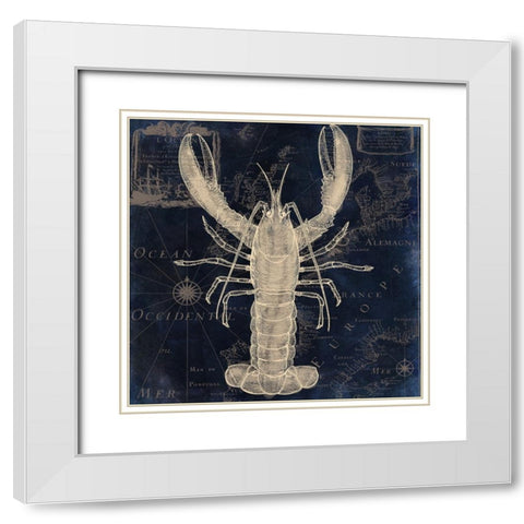 Maritime Blues II White Modern Wood Framed Art Print with Double Matting by Sasha