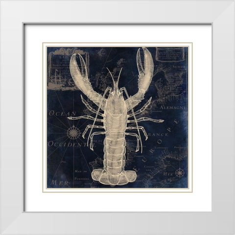 Maritime Blues II White Modern Wood Framed Art Print with Double Matting by Sasha