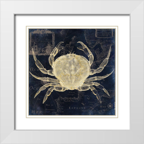 Maritime Blues III White Modern Wood Framed Art Print with Double Matting by Sasha