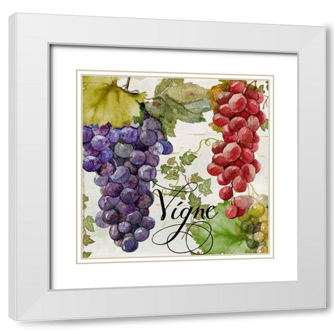 Wines of Paris I White Modern Wood Framed Art Print with Double Matting by Sasha